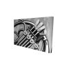 Musician with french horn monochrome - 20x30 Print on canvas