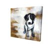 Sitting dog - 16x16 Print on canvas