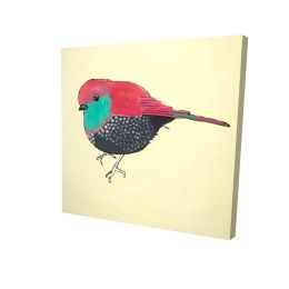 Little purple bird illustration - 12x12 Print on canvas