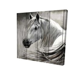 Rustic horse - 12x12 Print on canvas