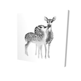 Fawns love - 12x12 Print on canvas