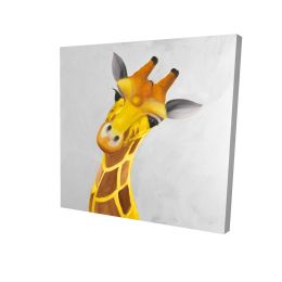 Curious giraffe - 12x12 Print on canvas