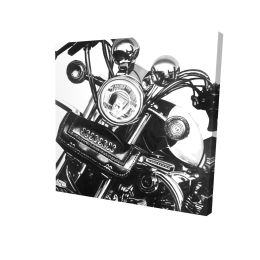 Realistic motorcycle - 12x12 Print on canvas