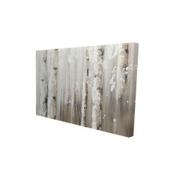 White birches on gray background - 20x30 Print on canvas