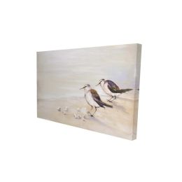 Two sandpipers on the beach - 20x30 Print on canvas