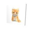 Watercolor baby fox - 08x08 Print on canvas