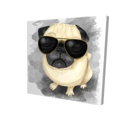 Pug with style - 08x08 Print on canvas