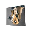 Gold basset hound dog - 08x08 Print on canvas