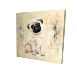 Small pug dog - 08x08 Print on canvas