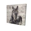 Abstract horse with typography - 08x08 Print on canvas