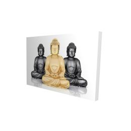 Trio of buddhas - 20x30 Print on canvas