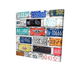 Vintage plates registration - 32x32 Print on canvas