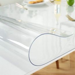 Free shipping 90x50CM Clear Desk Cover Protector, 0.25mm Thick Plastic Clear Desk Pad Mat, Clear Table Cover Tablecloth Protector, Desk Protector for