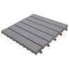 vidaXL Decking Tiles 10 pcs Gray Wash 11.8"x11.8" Solid Acacia Wood