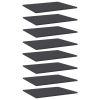 vidaXL Bookshelf Boards 8 pcs Gray 23.6"x19.7"x0.6" Engineered Wood