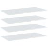 vidaXL Bookshelf Boards 4 pcs High Gloss White 31.5"x11.8"x0.6" Engineered Wood