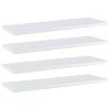 vidaXL Bookshelf Boards 4 pcs High Gloss White 23.6"x7.9"x0.6" Engineered Wood