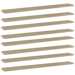 vidaXL Bookshelf Boards 8 pcs Sonoma Oak 31.5"x3.9"x0.6" Engineered Wood