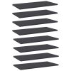 vidaXL Bookshelf Boards 8 pcs Gray 23.6"x11.8"x0.6" Engineered Wood