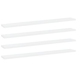 vidaXL Bookshelf Boards 4 pcs White 31.5"x3.9"x0.6" Engineered Wood