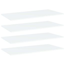 vidaXL Bookshelf Boards 4 pcs White 31.5"x7.9"x0.6" Engineered Wood