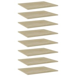 vidaXL Bookshelf Boards 8 pcs Sonoma Oak 23.6"x19.7"x0.6" Engineered Wood