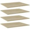 vidaXL Bookshelf Boards 4 pcs Sonoma Oak 23.6"x19.7"x0.6" Engineered Wood