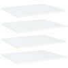 vidaXL Bookshelf Boards 4 pcs White 23.6"x19.7"x0.6" Engineered Wood