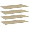 vidaXL Bookshelf Boards 4 pcs Sonoma Oak 31.5"x7.9"x0.6" Engineered Wood