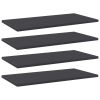 vidaXL Bookshelf Boards 4 pcs Gray 23.6"x11.8"x0.6" Engineered Wood