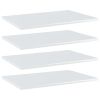 vidaXL Bookshelf Boards 4 pcs High Gloss White 23.6"x15.7"x0.6" Engineered Wood