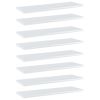 vidaXL Bookshelf Boards 8 pcs High Gloss White 23.6"x7.9"x0.6" Engineered Wood