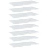 vidaXL Bookshelf Boards 8 pcs High Gloss White 23.6"x11.8"x0.6" Engineered Wood