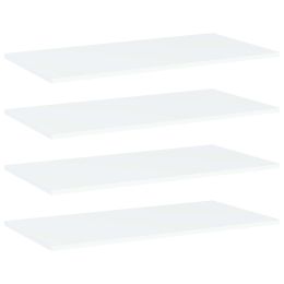 vidaXL Bookshelf Boards 4 pcs White 31.5"x15.7"x0.6" Engineered Wood