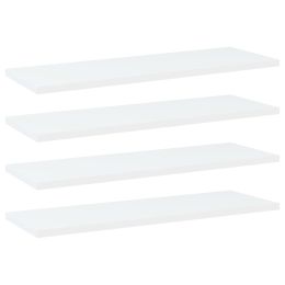 vidaXL Bookshelf Boards 4 pcs White 23.6"x7.9"x0.6" Engineered Wood