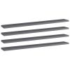 vidaXL Bookshelf Boards 4 pcs High Gloss Gray 31.5"x3.9"x0.6" Engineered Wood