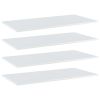 vidaXL Bookshelf Boards 4 pcs High Gloss White 31.5"x7.9"x0.6" Engineered Wood