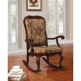 Sharan Rocking Chair in Fabric & Cherry