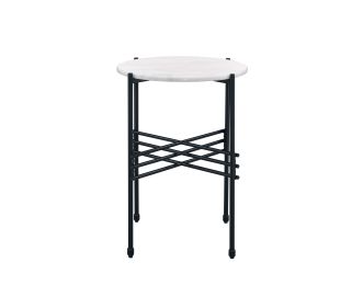 Taigi 3Pc Pack Chair & Table; Gray Velvet & Black