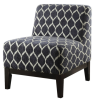 Hinte Accent Chair in Dark Blue Chenille