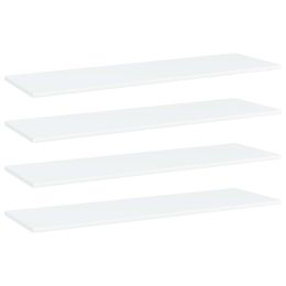 vidaXL Bookshelf Boards 4 pcs White 39.4"x11.8"x0.6" Engineered Wood