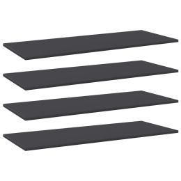 vidaXL Bookshelf Boards 4 pcs Gray 39.4"x15.7"x0.6" Engineered Wood