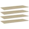 vidaXL Bookshelf Boards 4 pcs Sonoma Oak 39.4"x15.7"x0.6" Engineered Wood