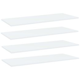 vidaXL Bookshelf Boards 4 pcs White 39.4"x15.7"x0.6" Engineered Wood