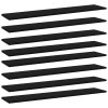 vidaXL Bookshelf Boards 8 pcs Black 39.4"x7.9"x0.6" Engineered Wood