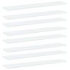 vidaXL Bookshelf Boards 8 pcs White 39.4"x7.9"x0.6" Engineered Wood