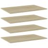 vidaXL Bookshelf Boards 4 pcs Sonoma Oak 31.5"x19.7"x0.6" Engineered Wood