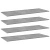 vidaXL Bookshelf Boards 4 pcs Concrete Gray 39.4"x15.7"x0.6" Engineered Wood