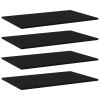 vidaXL Bookshelf Boards 4 pcs Black 31.5"x19.7"x0.6" Engineered Wood