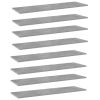 vidaXL Bookshelf Boards 8 pcs Concrete Gray 39.4"x11.8"x0.6" Engineered Wood